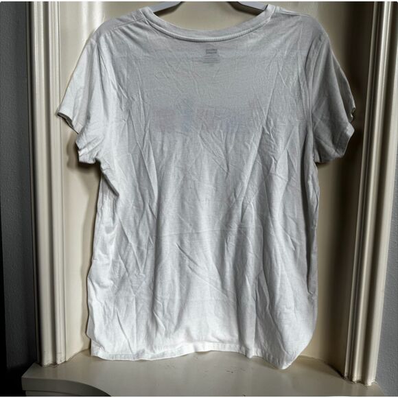 Flocked Logo Graphic Tee Shirt Large - Picture 2 of 3